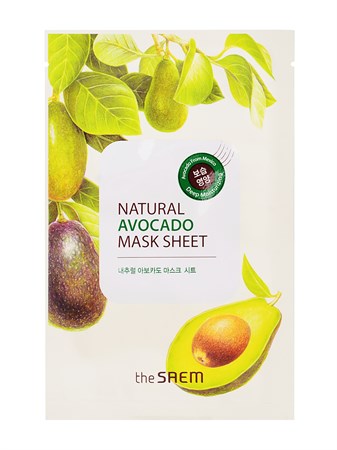 СМ Маска тканевая с экстрактом авокадо Natural Avocado Mask Sheet 21мл - фото 5520
