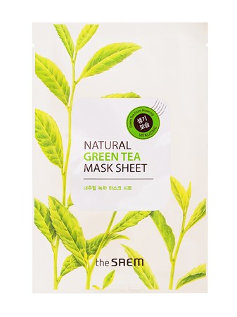 СМ Маска тканевая с экстрактом зеленого чая Natural Green Tea Mask Sheet 21мл - фото 5730