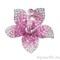 Брошь &quot;Розовый цветок&quot; с кристаллами Swarovski, цвет розовый, покрытие: родий