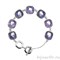 Браслет с кристаллами Swarovski, цвет сиреневый, фиолетовый, покрытие: родий - фото 4470