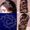 Свадебный аксессуар лоза для волос ручной работы из пресноводного жемчуга для вплетания в прическу (длина 1 м) - фото 5378