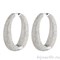 Роскошные Серьги-кольца "Silver" с микро фианитами (3,7*3,7 см), покрытие родий - фото 5409
