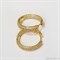 Серьги кольца малые с микро фианитами диаметр 2,4 см, покрытие желтое золото - фото 6062