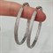 Большие серьги кольца с камнями (диаметр 5,9 см) покрытие родий - фото 6065