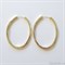 Овальные серьги кольца с микро фианитами 4см * 3 см, покрытие желтое золото - фото 6098