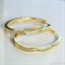 Овальные серьги кольца с микро фианитами 4см * 3 см, покрытие желтое золото - фото 6101